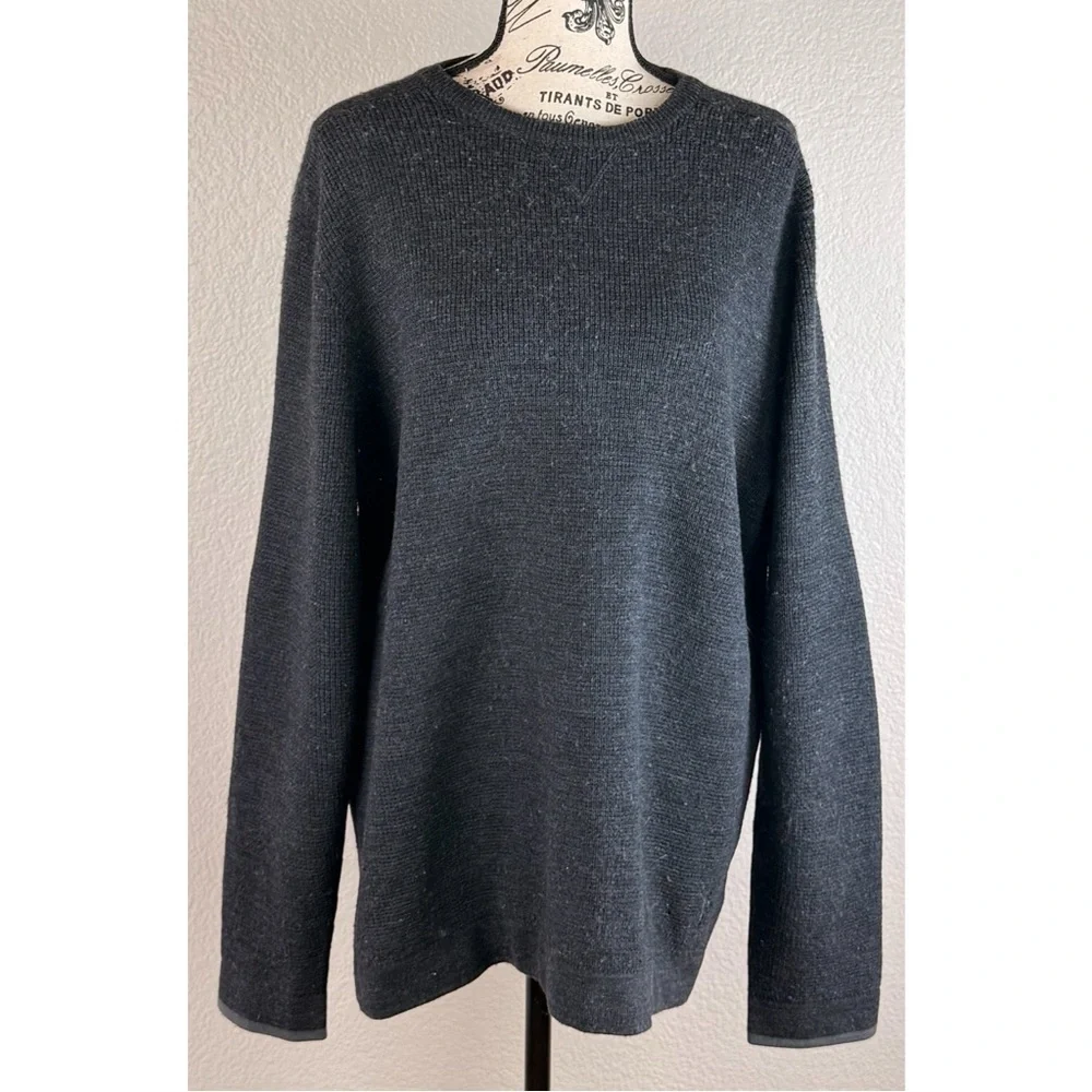 Smartwool Men's Dark Grey Crewneck Pullover 100% Merino Wool Sweater Large